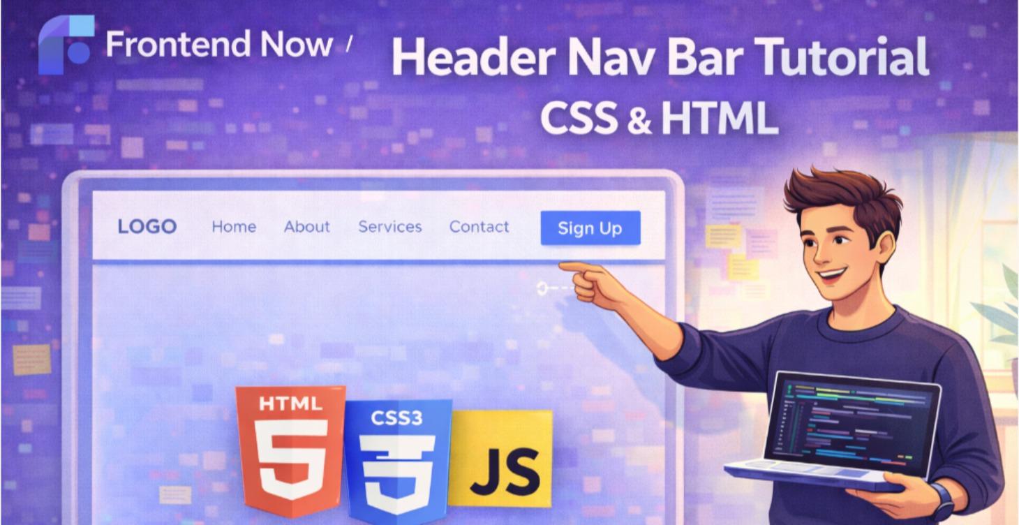 Header Nav Bar Tutorial CSS & HTML