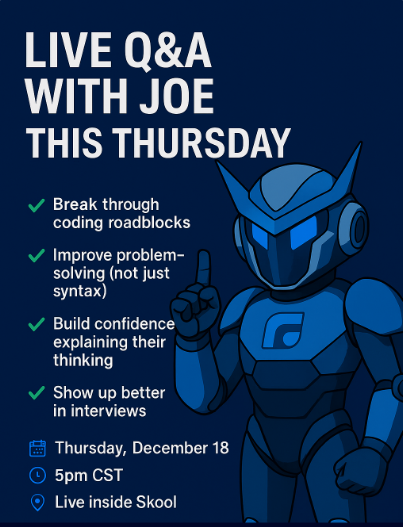 Live Q&A With Joe This Thursday