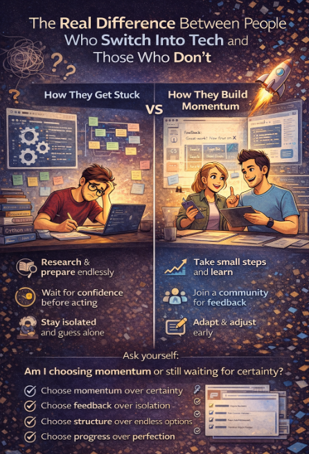 The Real Difference Between People Who Switch Into Tech and Those Who Don’t