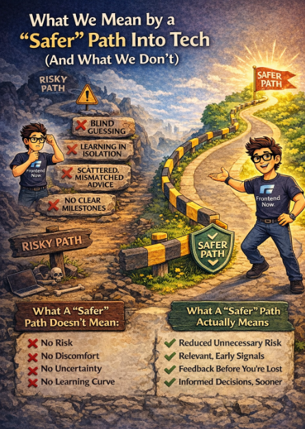What We Mean by a ‘Safer’ Path Into Tech (And What We Don’t)