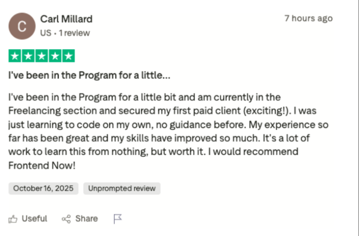 From Learning Alone to Landing a Paid Client