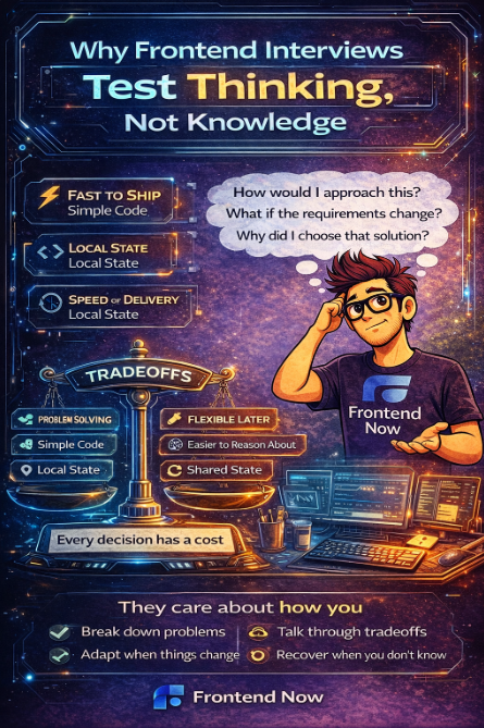 Why Frontend Interviews Test Thinking, Not Knowledge (And How to Prepare Properly)