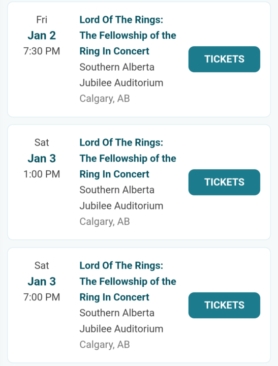 Ooohhh story of middle Earth in concert!!  Im such a nerd but i would love this.  Anyone else interested 