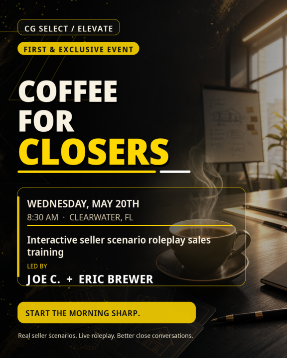 Coffee For Closer's @ CG Select / Elevate ☕