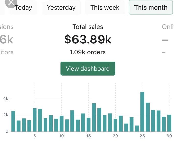 Just Hit $63k in Sales