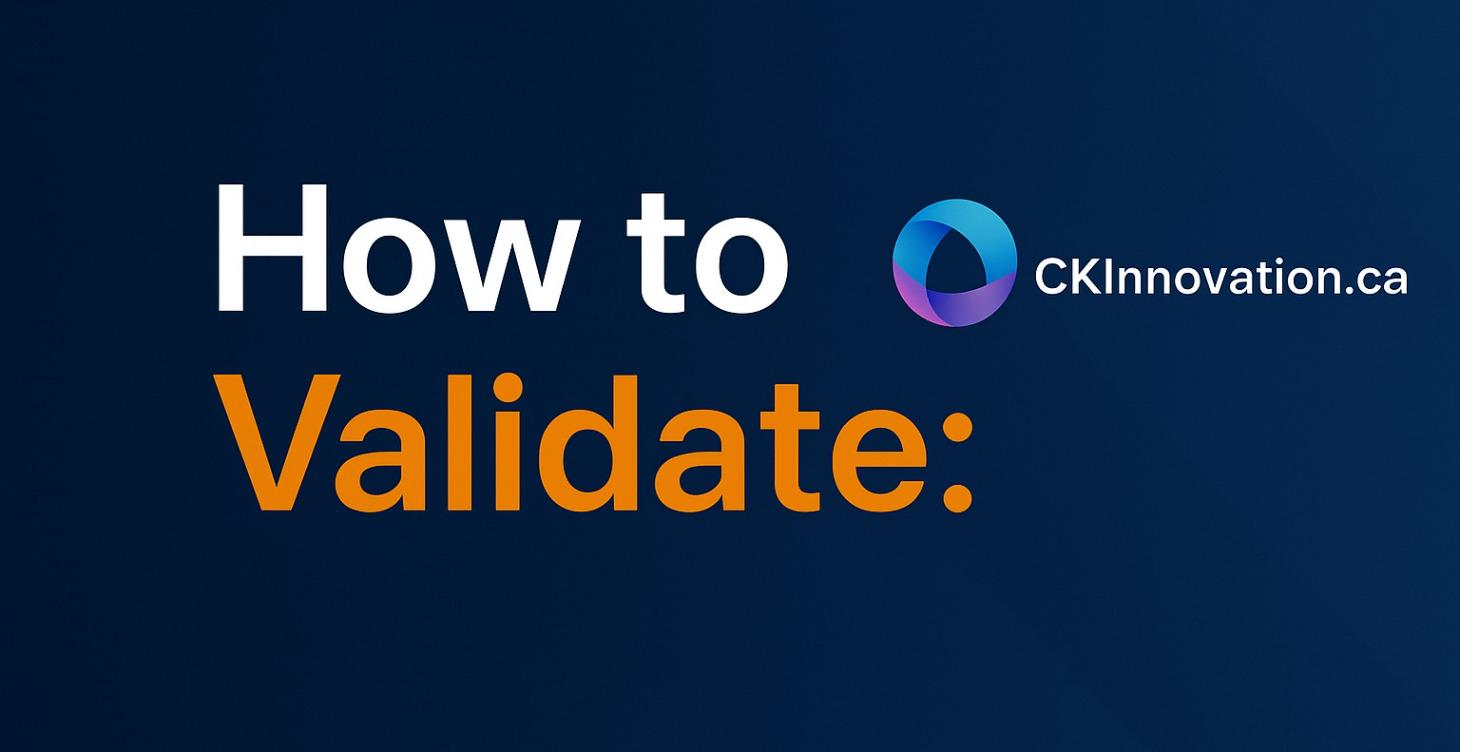 Idea & Startup Validation