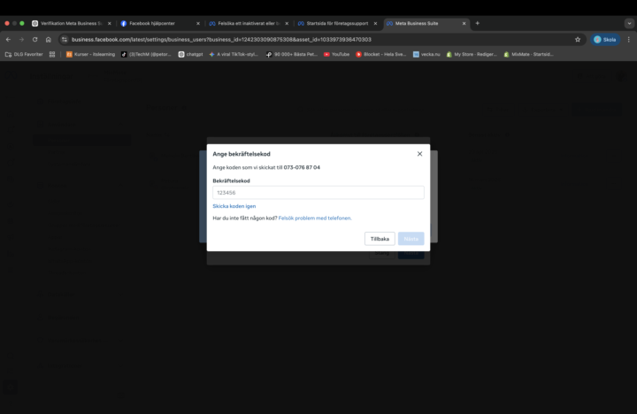 Meta Business Suite PROBLEM, HJÄLP