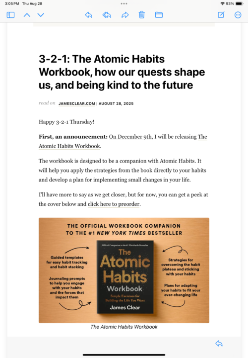 Atomic Habits workbook available soon!
