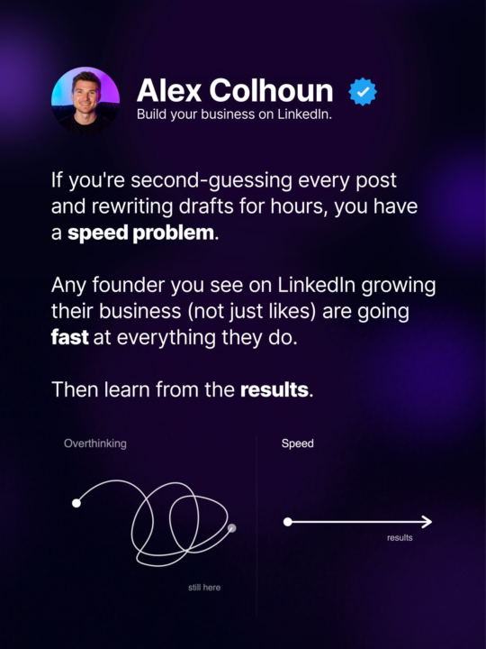 The one thing that drives my business success is SPEED 💨