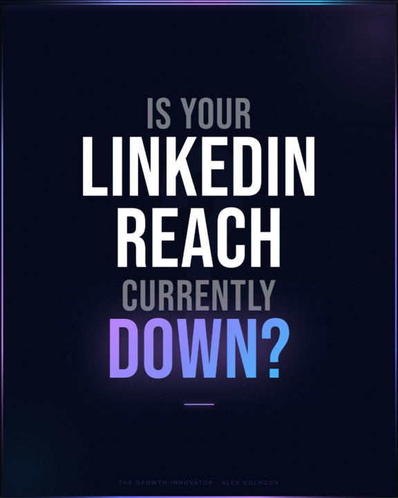 Is your LinkedIn reach currently down? Let me know 👇🏻
