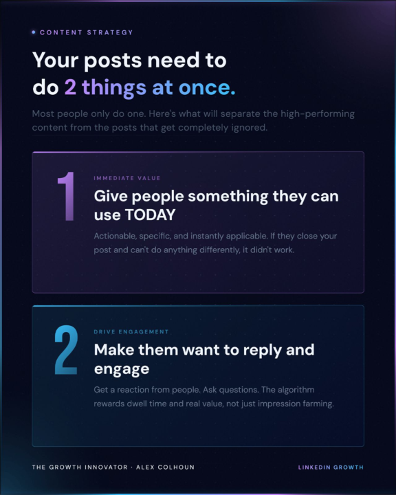Tip of the day 3/10 ⬇️ Your content should do these 2 things
