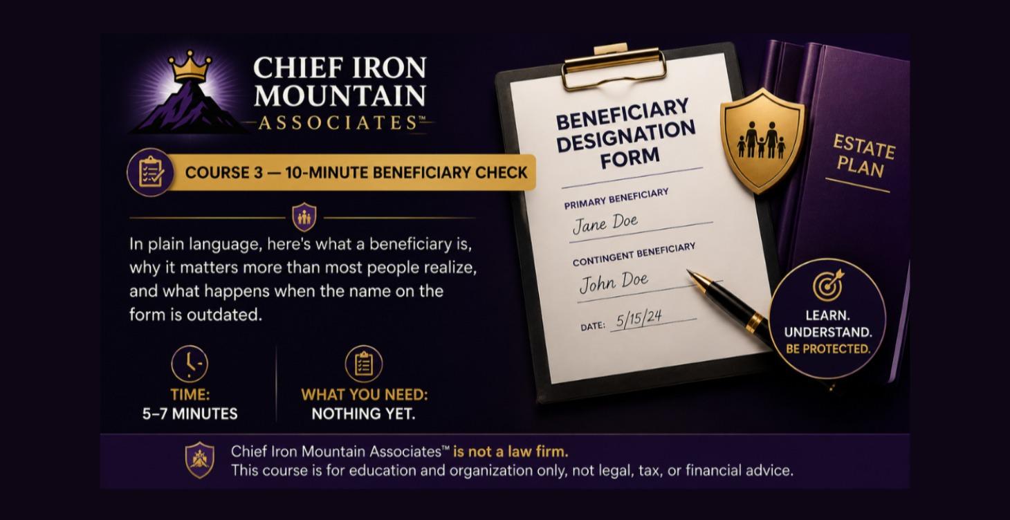 10-Minute Beneficiary Check.