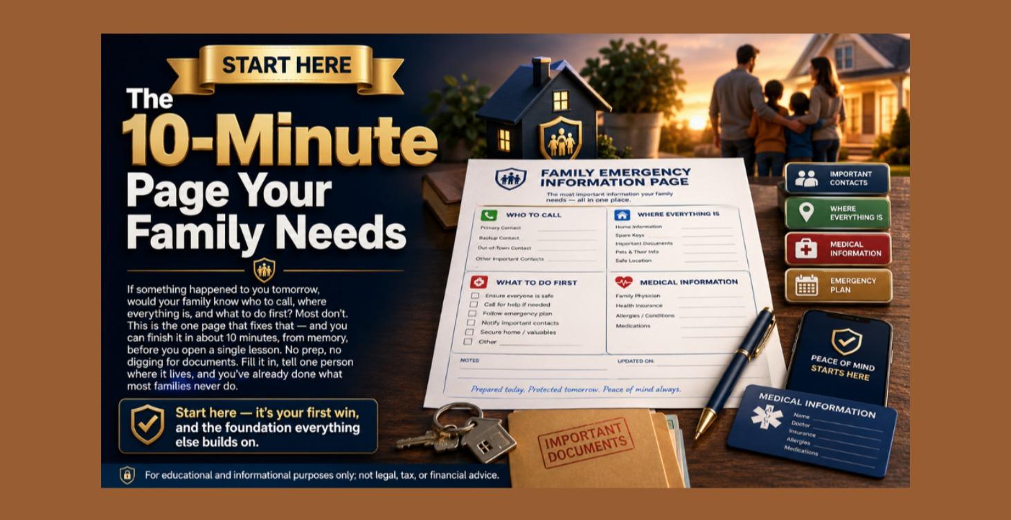 Start Here: The 10-Minute Page Your Family Needs