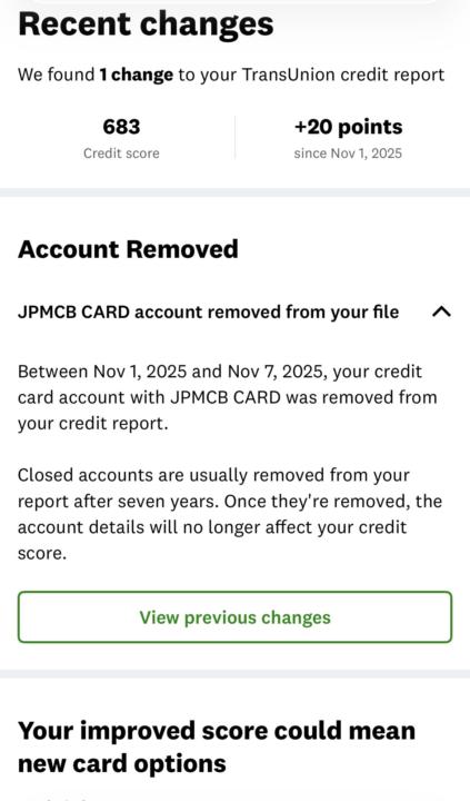 TransUnion Charge Off Removed