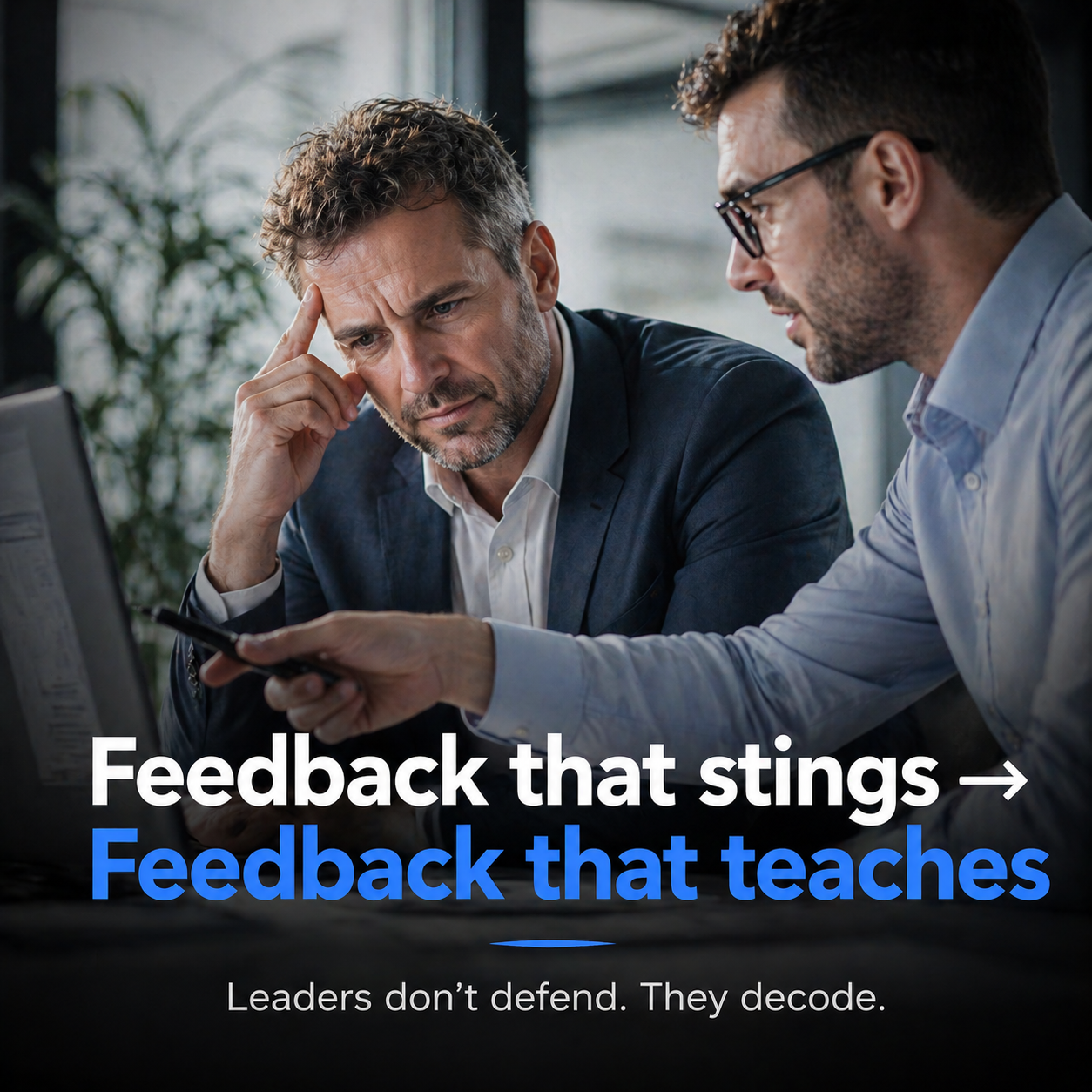 The feedback that stings is the feedback that teaches. · Advertise Business Club