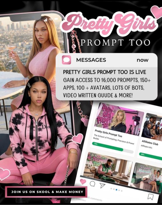 🖤 Pretty Girls Prompt Too — $1 with code ONE