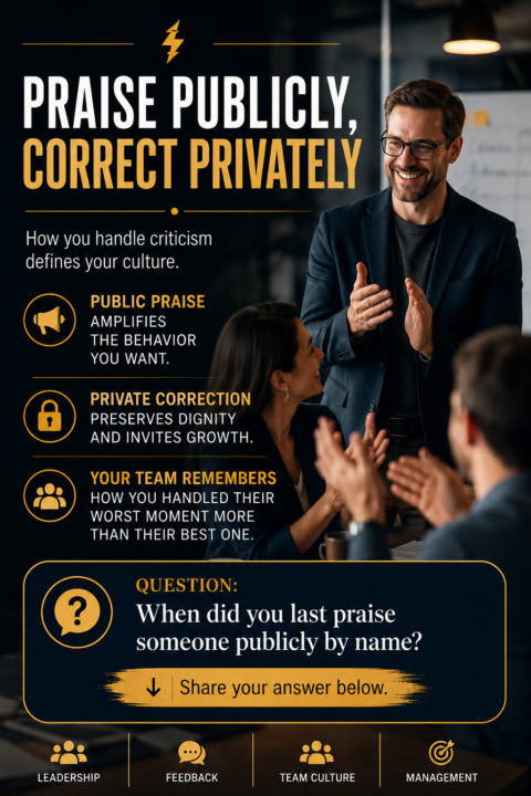 Praise Publicly, Correct Privately
