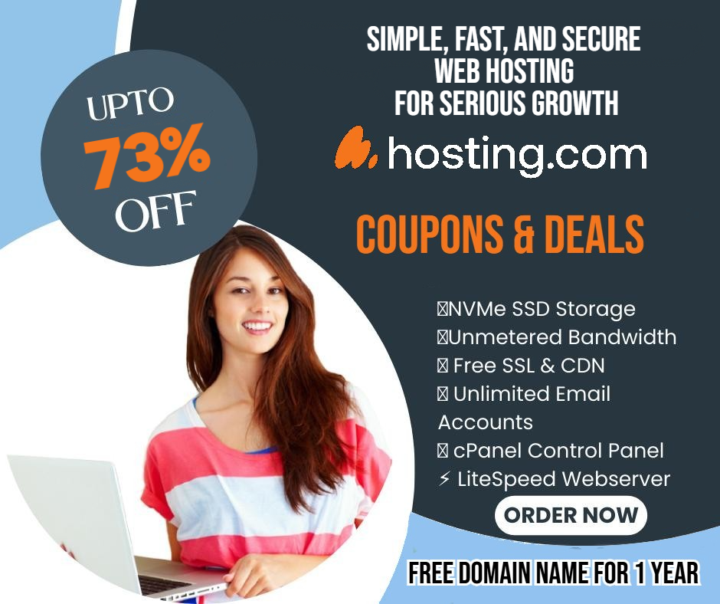 Hosting ·com - Get up to 73% OFF all hosting plans + Free domain