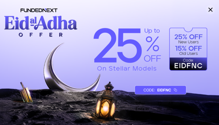 FundedNext Eid Special Promotion - Up to 25% off all Stellar models