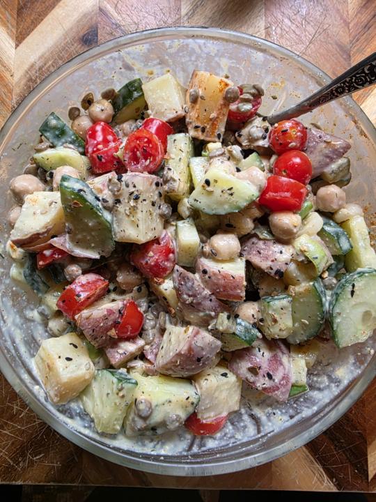 🥔☀️ When it's 90° outside, the oven officially goes on strike.