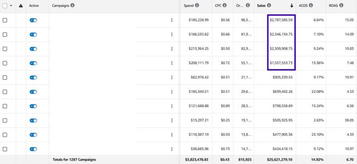 Wanna know how these 4 campaigns brought us 35% of revenue from total $25M?