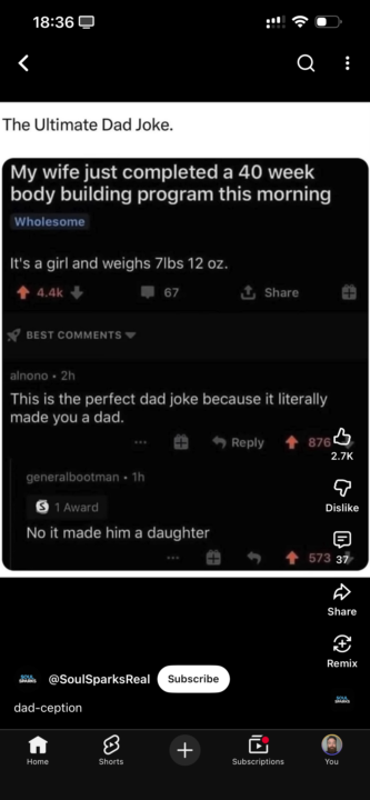 Is that the ultimate dad joke?