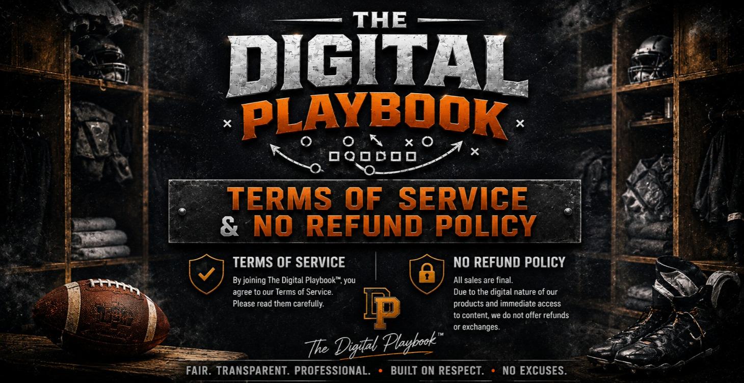 🏈 Terms and Services & No Refund Policy