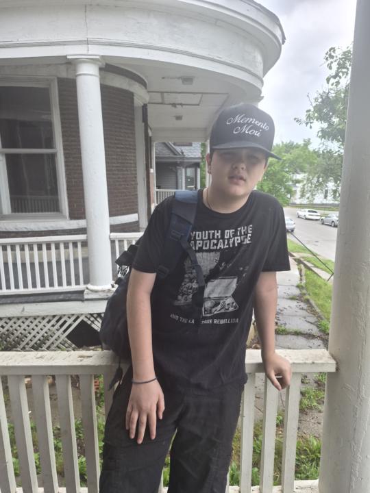 My son makes a good model for Big White Star