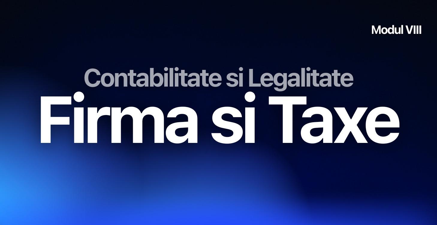 Modul VIII - Firma si Taxe