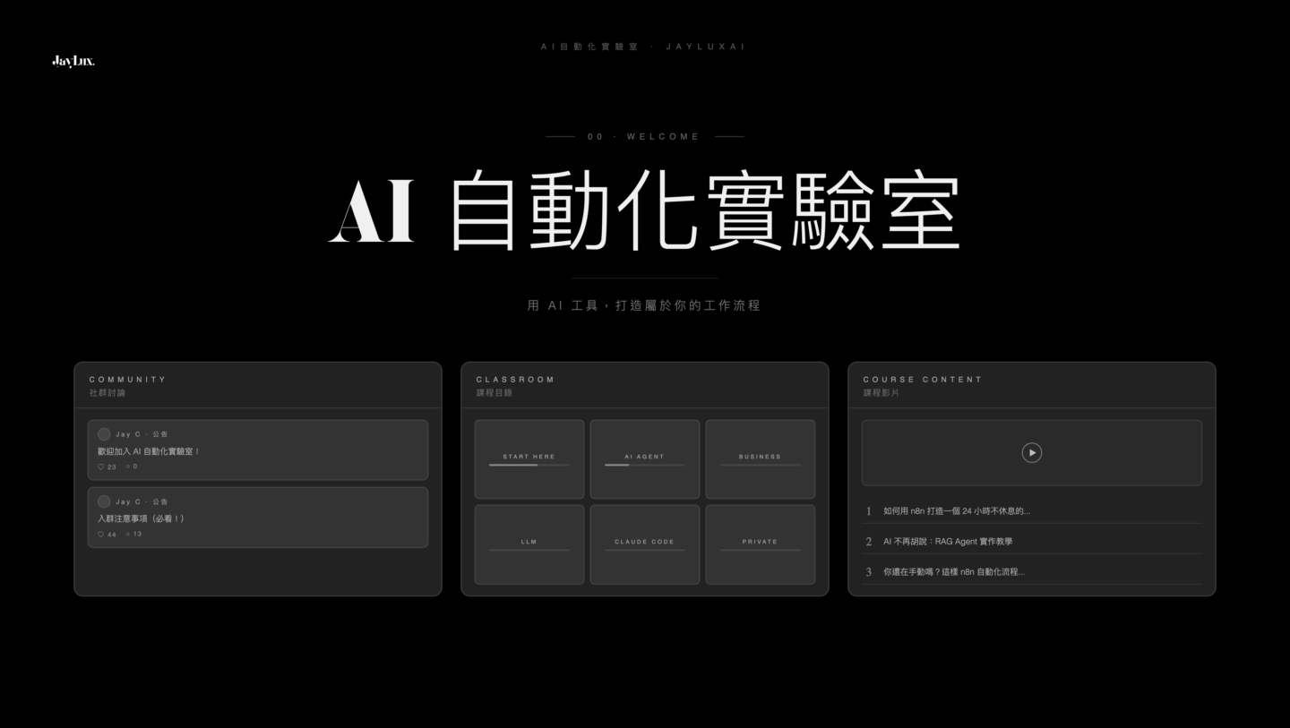 AI自動化實驗室｜JayLuxAI