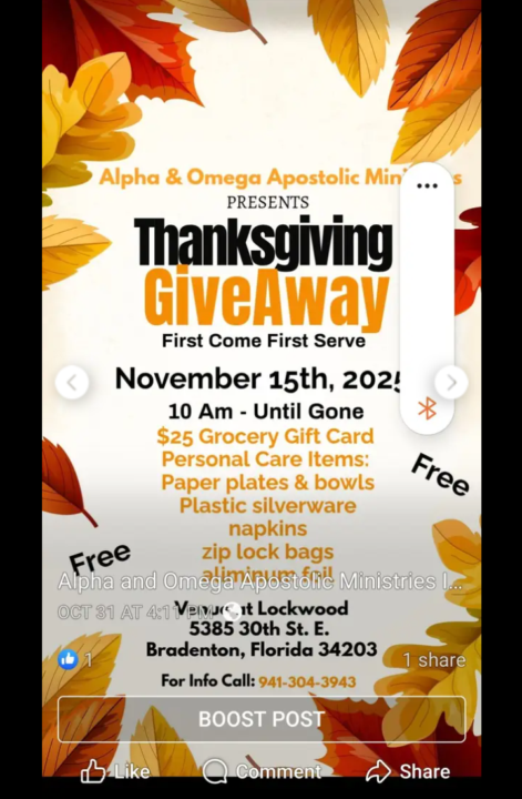 Thanksgiving giveaway 