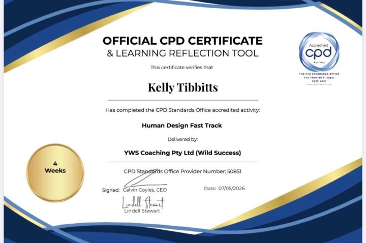 I’m celebrating my Human Design Certification 