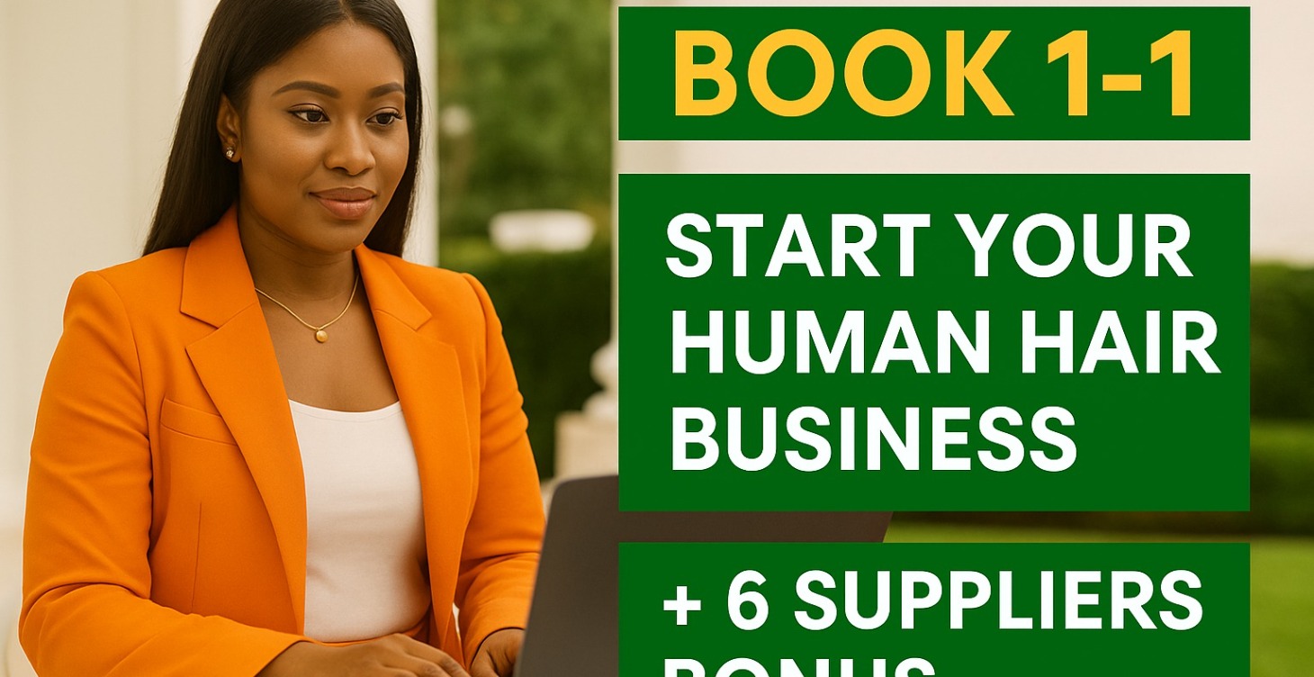 Book 1-1 with me to Start Your Human Hair Business