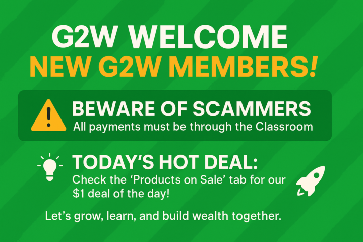 🎉 Welcome to Our New G2W Members!
