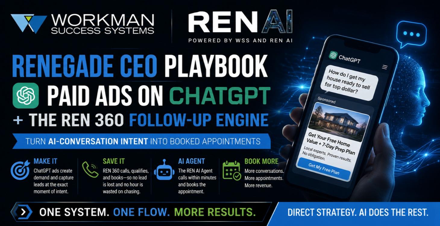 Paid Ads on ChatGPT + The REN 360 Follow-Up Engine