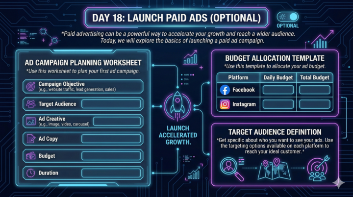 Day 18 – Launch Paid Ads (Optional) 