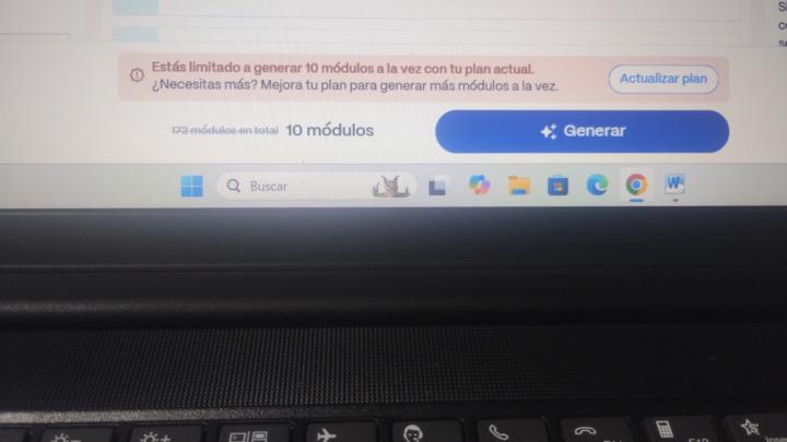 Buenas, en Gamma hay que cambiar de plan para poder hacer el ebook? lo pegue todo y me aparece ese anuncio abajo.