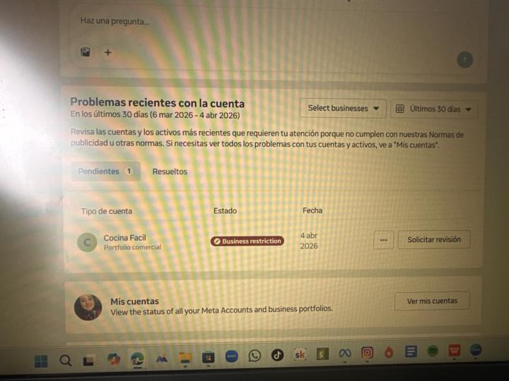 Consulta sobre la cuenta publicitaria 