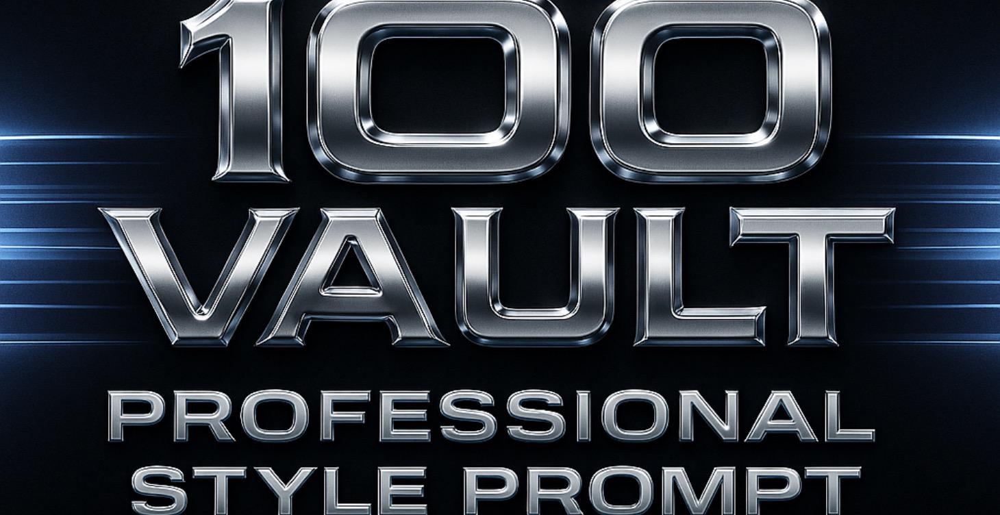 🔥 The 100 Vault: Professional Style Prompt Vol. 1