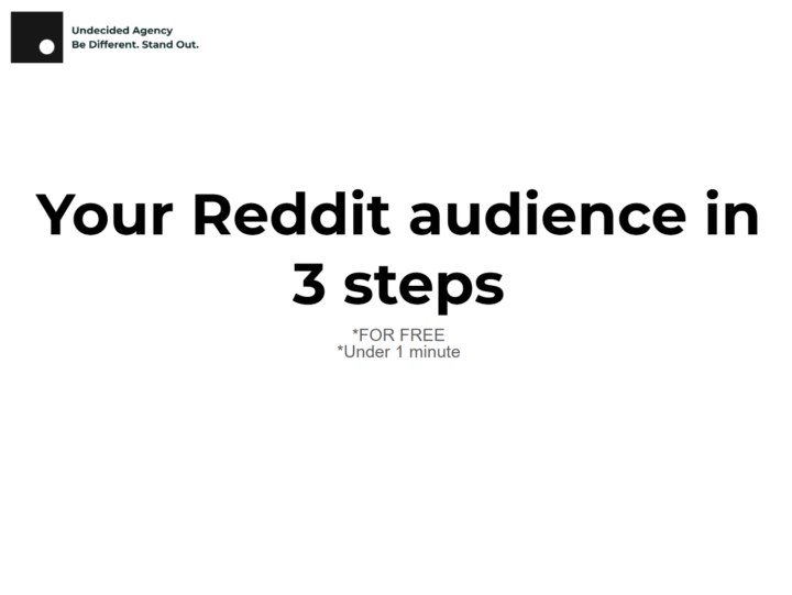 Find your Reddit audience under 1minute