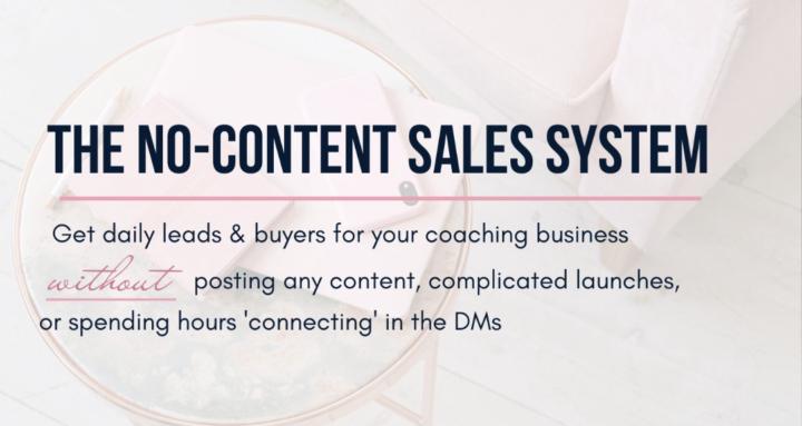 The No-Content Sales System