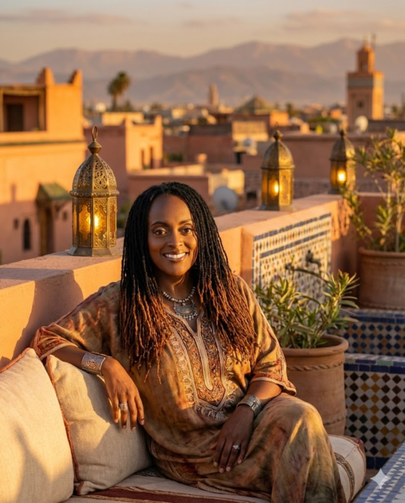Prompt of the Day 📸 | Marrakech Rooftop Sunset Portrait, Morocco