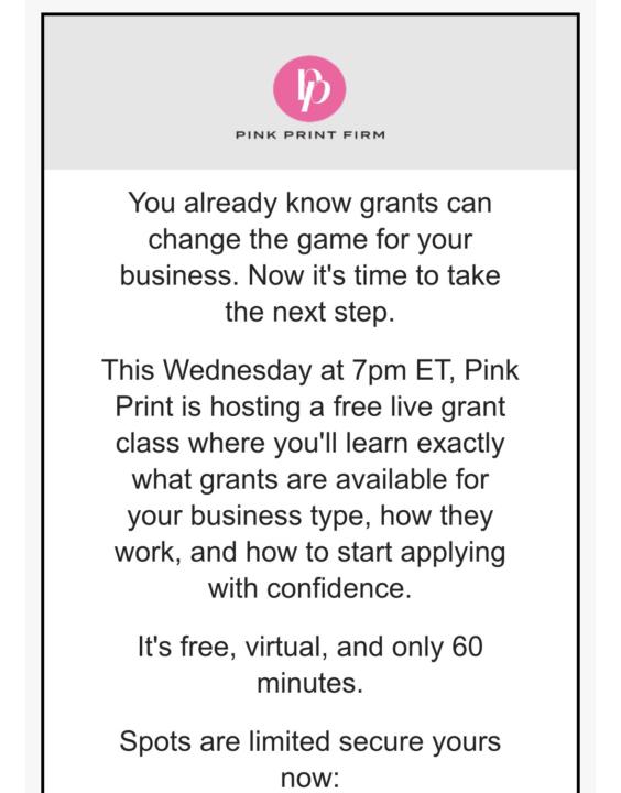 Free grant writing and finding class 
