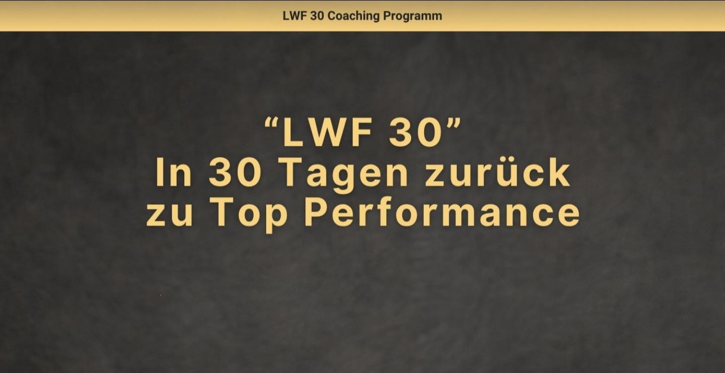 LWF 30 Coaching Programm