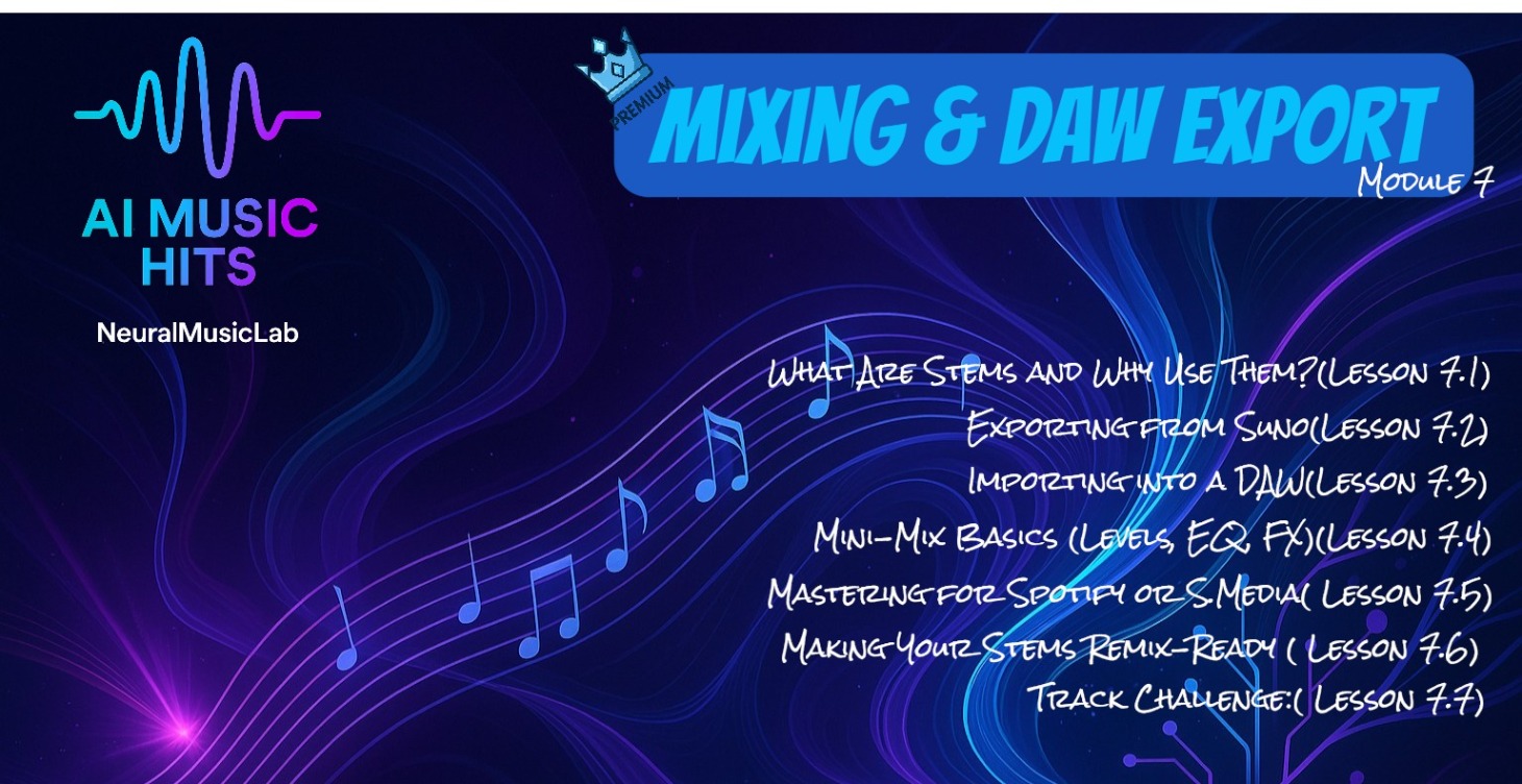 🎚️ Module 7 – Mixing & DAW Export
