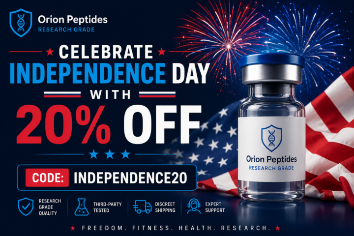 Celebrate Independence Day with 20% Off at Orion Peptides