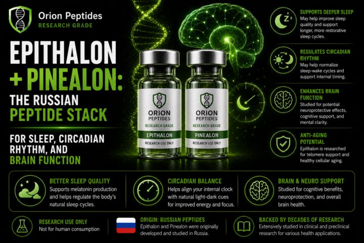 Epithalon + Pinealon: The Russian Peptide Stack for Sleep, Circadian Rhythm, and Brain Function