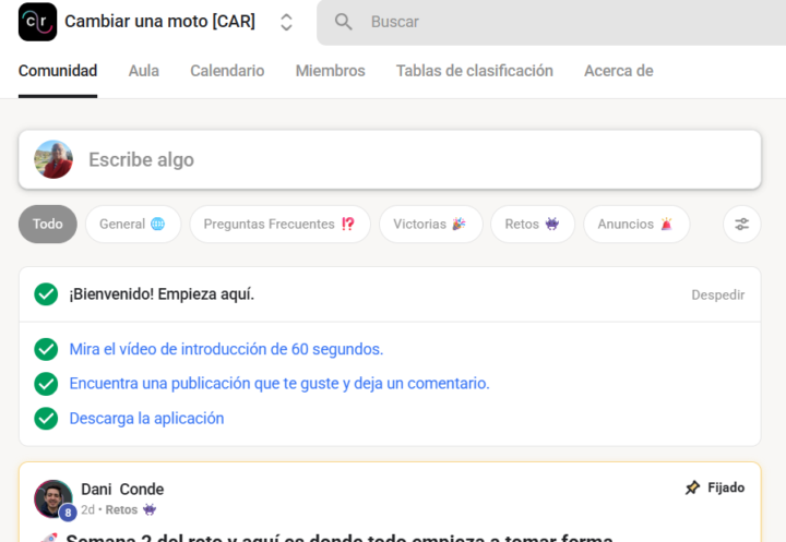 CAMBIAR UNA MOTO