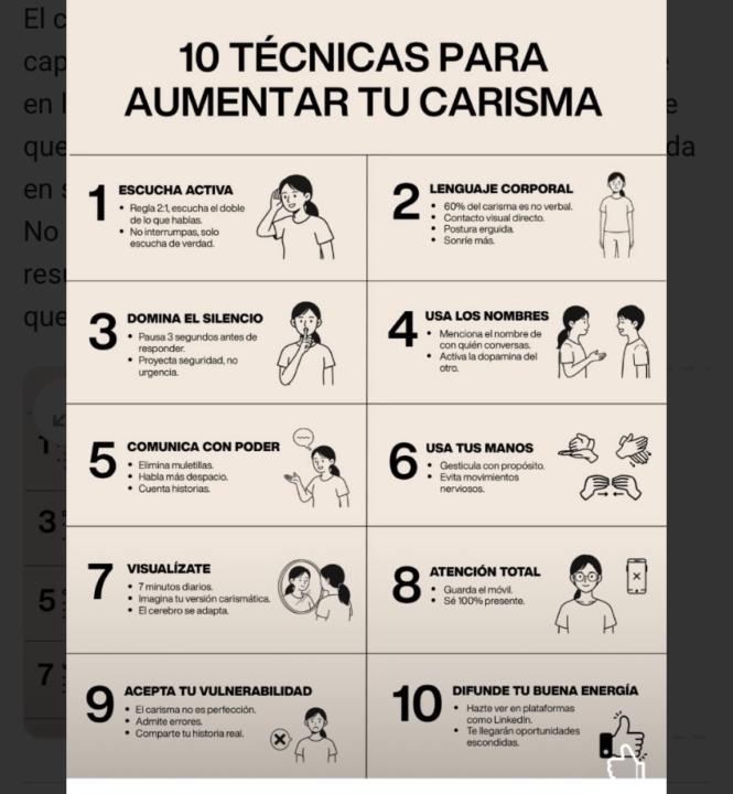 El Carisma en una persona