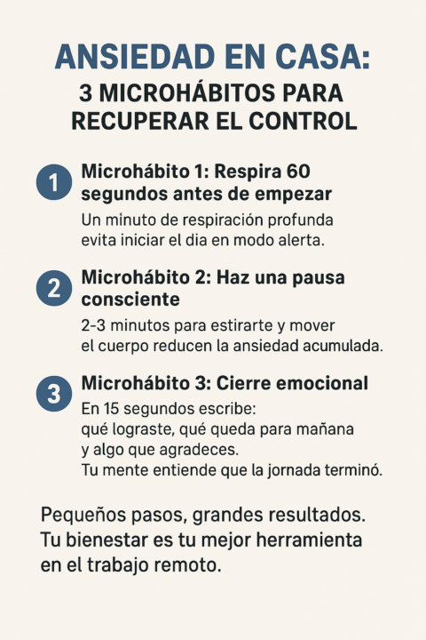 Ansiedad en Casa: 3 Microhábitos para Recuperar el Control